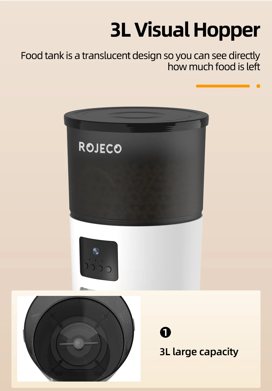 Smart Automatic Pet Feeder with Camera – Wi-Fi Food Dispenser for Cats & Dogs