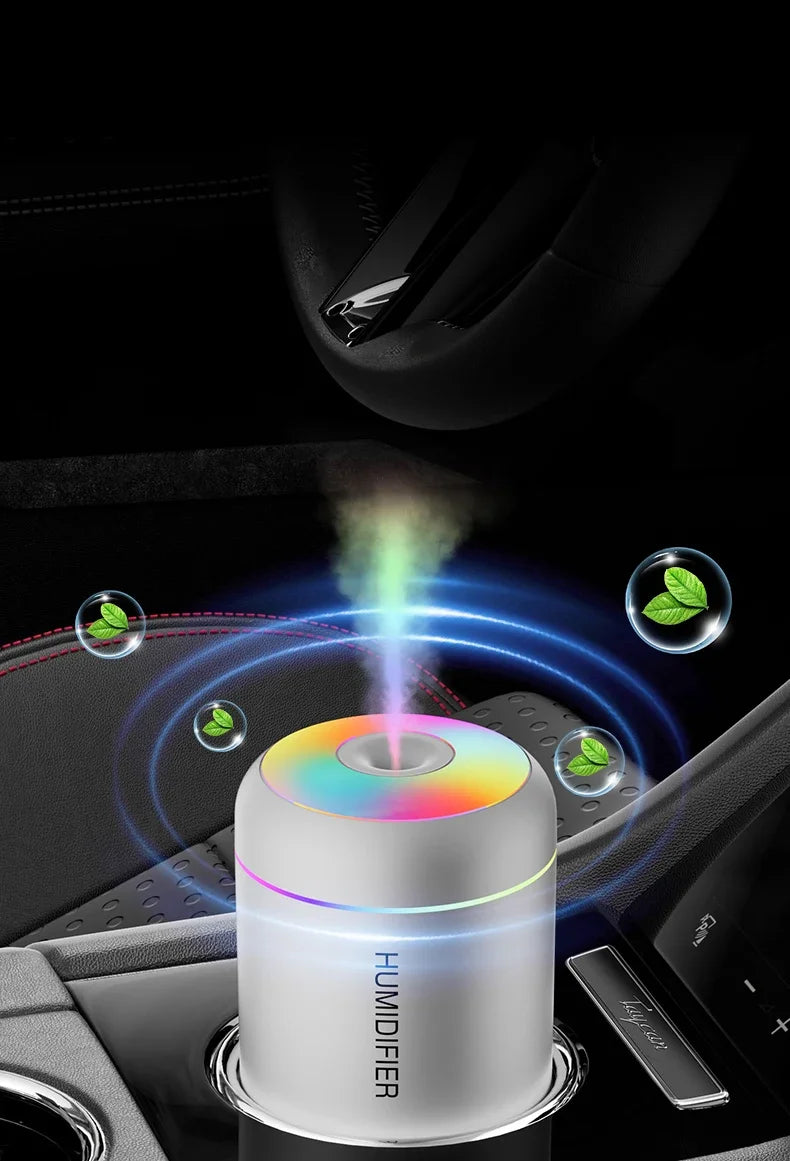 Mini USB Aroma Diffuser – 180ML Essential Oil Humidifier for Car, Home & Bedroom