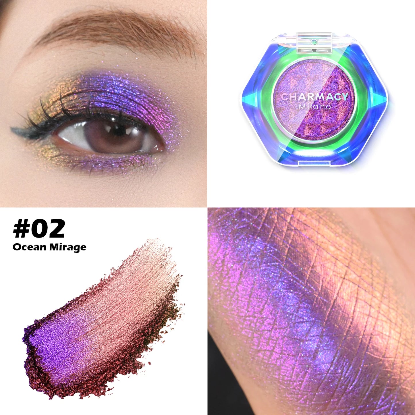 **« Palette fards à paupières 8 couleurs – Scintillant, waterproof et longue tenue »**