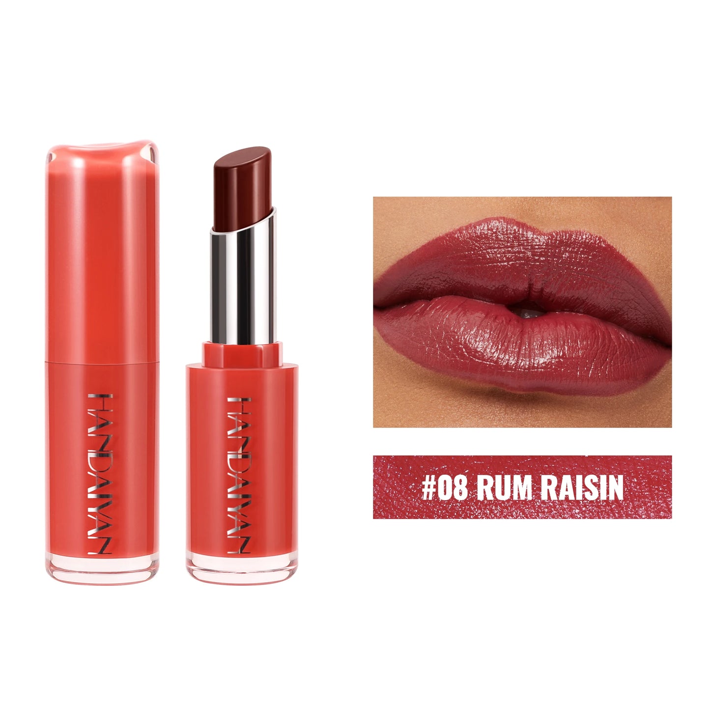 Rouge à Lèvres Velours Mat 8 Couleurs – Longue Tenue, Couleur Intense, Anti-Chute, Hydratant, Fini Naturel