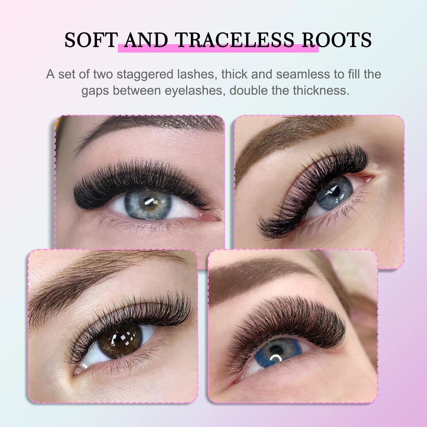 Extensions de cils 1D/2D en Y – Faux cils en vison, courbure C/D, effet naturel, volume russe, doux – Matériau PBT, maquillage, vente en gros