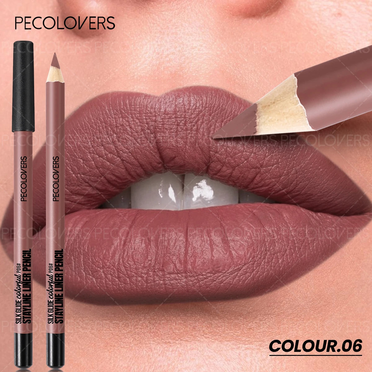 1 Pièce Crayon à Lèvres Mat – Glisse Facile, Longue Tenue, Couleurs Variées, Idéal Halloween et Noël