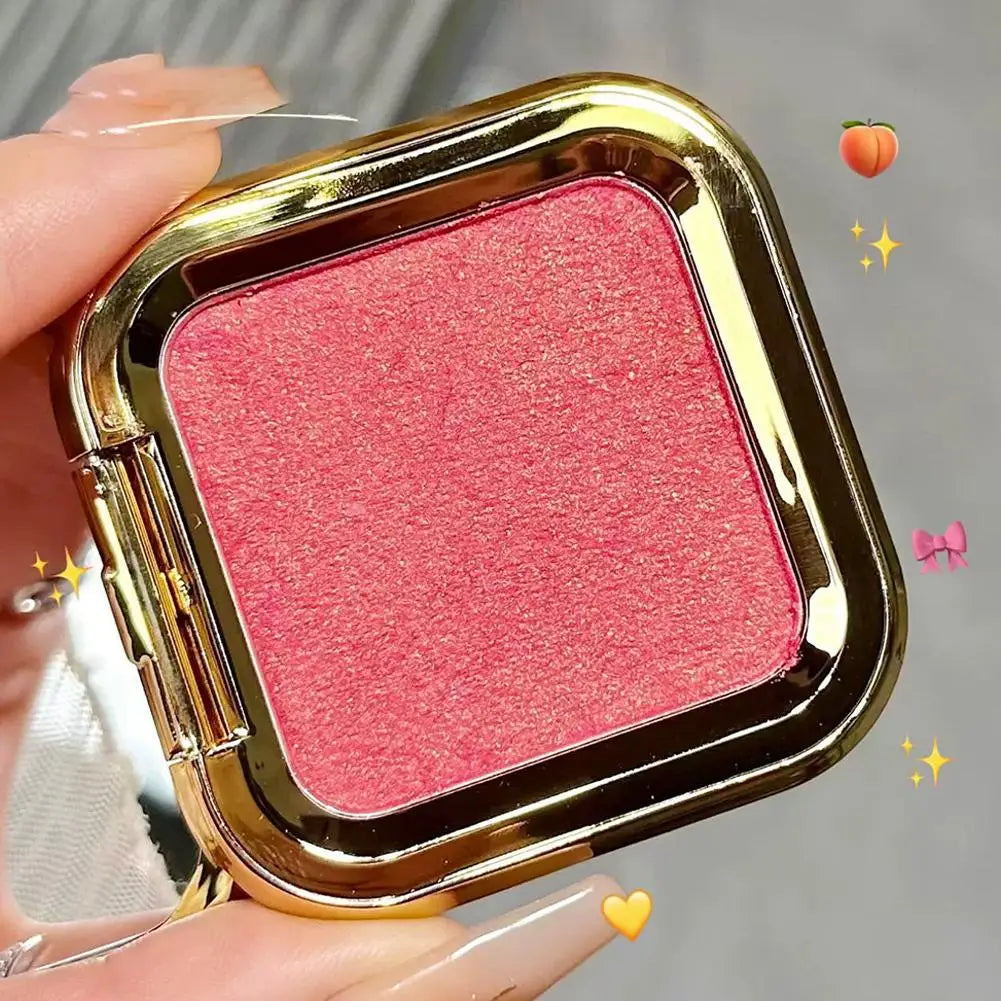 Blush Crème 3D Peach Kiss – Mat et Perlé, Teint Naturel et Longue Tenue