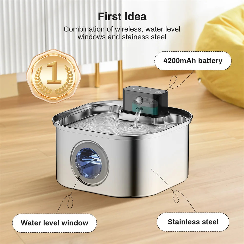Rechargeable Smart Water Fountain for Cats & Dogs