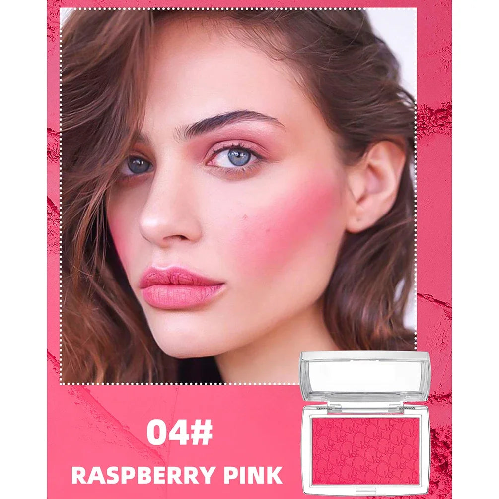 Palette de Blush Monochrome — Teinte Naturelle pour Joues, Poudre Blush, Maquillage Visage, Fini Mat, Rouge Pêche, Palette pour Contouring