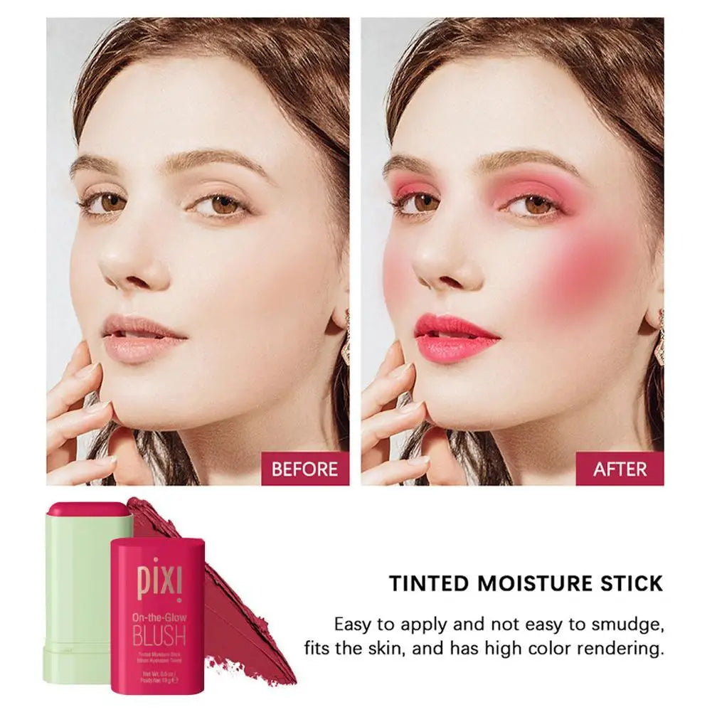 Blush stick nude naturel – Blush crème pour joues et lèvres, formule modulable à fini velouté – Facile à estomper pour un maquillage harmonieux