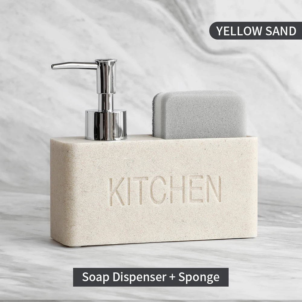 Modern Kitchen Soap Dispenser Set – Sponge & Brush Organizer