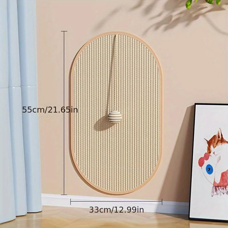 Self-Adhesive Sisal Cat Scratch Pad – Wall & Sofa Furniture Protector