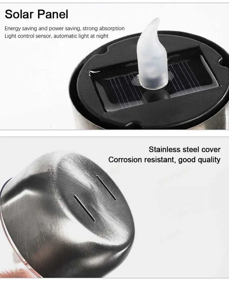 Solar LED Flameless Candles – Waterproof Outdoor Candle Lights for Garden & Wedding Decor