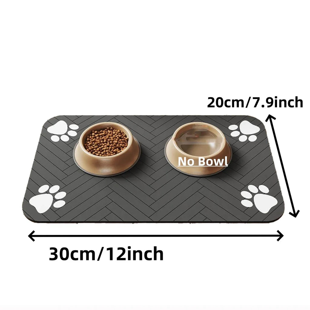 Absorbent Pet Feeding Mat – Waterproof Food & Water Bowl Placemat