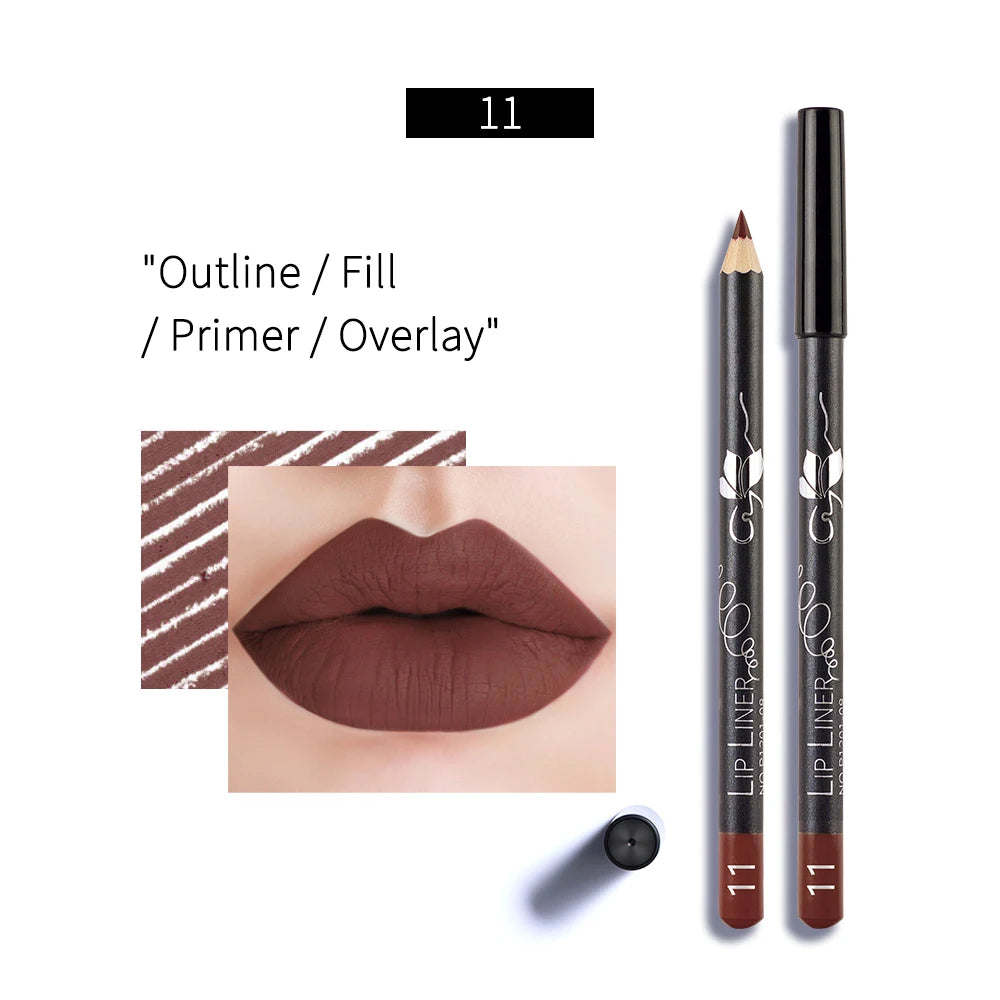 Crayon à Lèvres Mat Professionnel – Waterproof, Longue Tenue, Lisse, Teinte Naturelle Nude, 1 Pièce, Outil Cosmétique