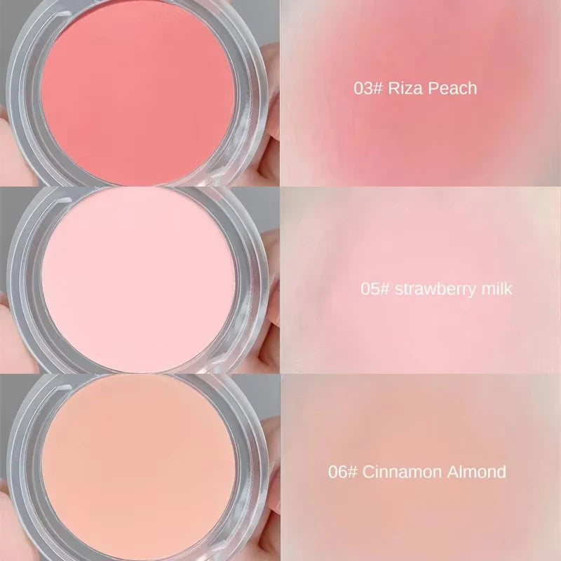 Blush Monochrome Mat — Couleur Naturelle pour les Joues, Illumine le Visage, Résistant à l’Eau, Pour Contouring Facial, Poudre Douce pour Maquillage