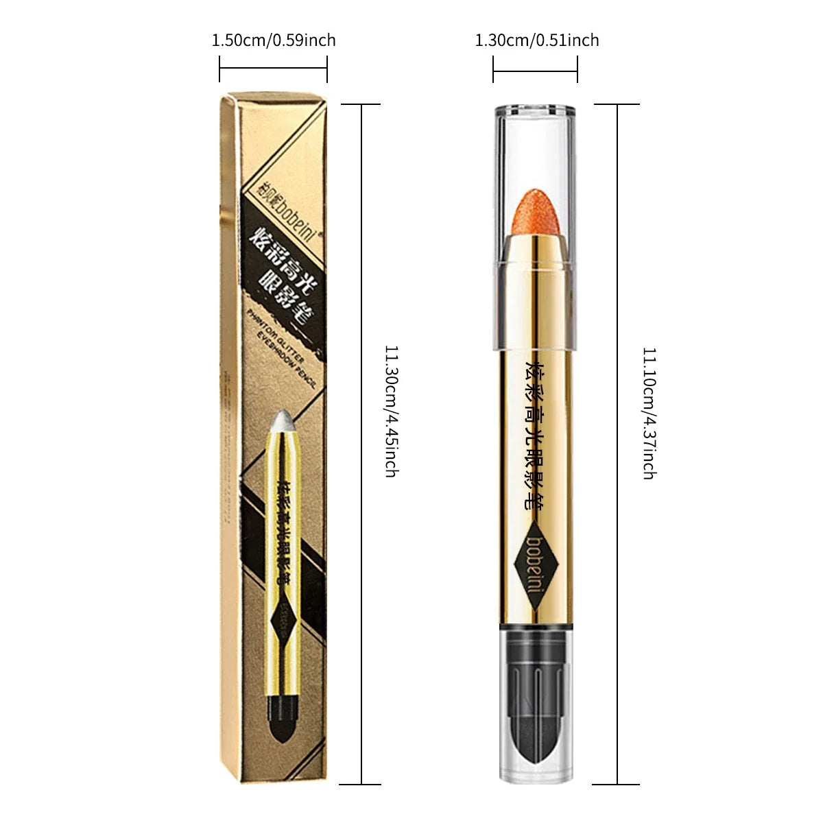 Crayon fards à paupières double embout, scintillant et lumineux, longue tenue, anti-bavures, effet nacré, stick maquillage