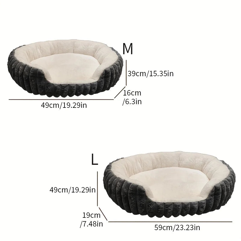 Jumbo Plush Pet Sofa Bed – Soft Washable Bed with Supportive Backrest