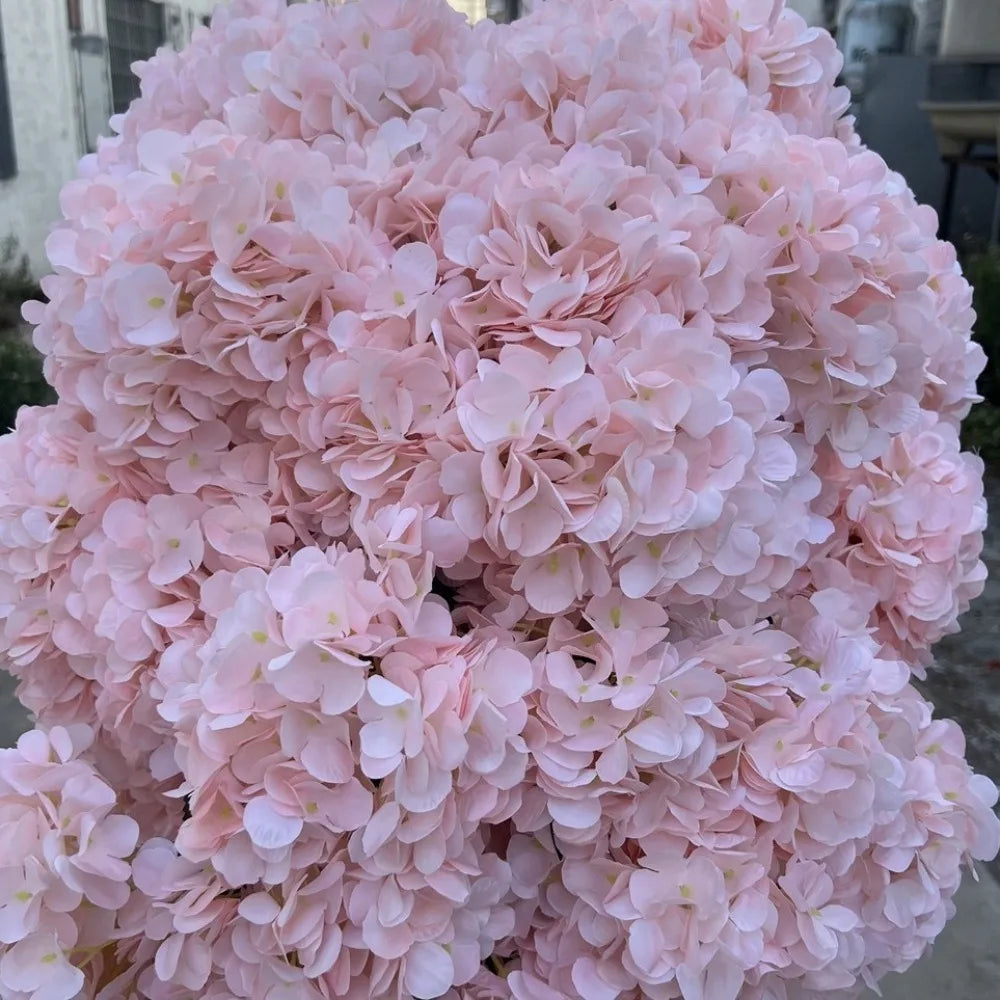 5-Head Artificial Hydrangea Flowers – Large Silk Floral Bouquet for Décor