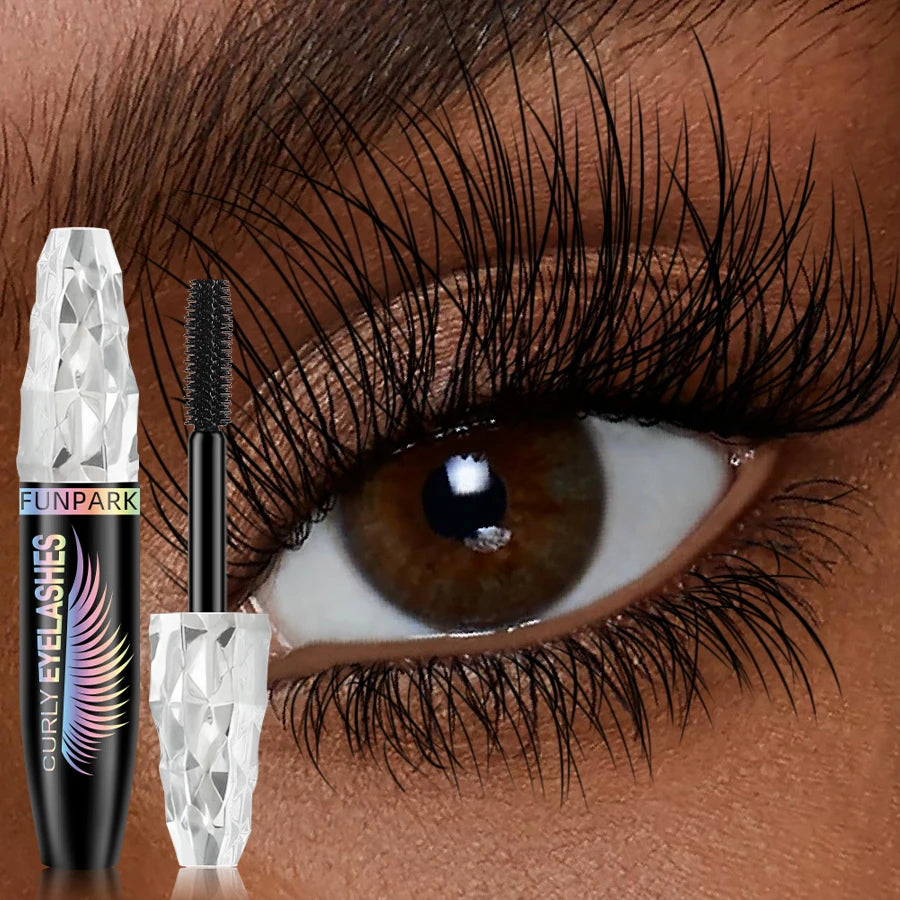 Mascara 5D 9 couleurs grands yeux waterproof épais allongeant recourbant fibres liquide extensions cils maquillage