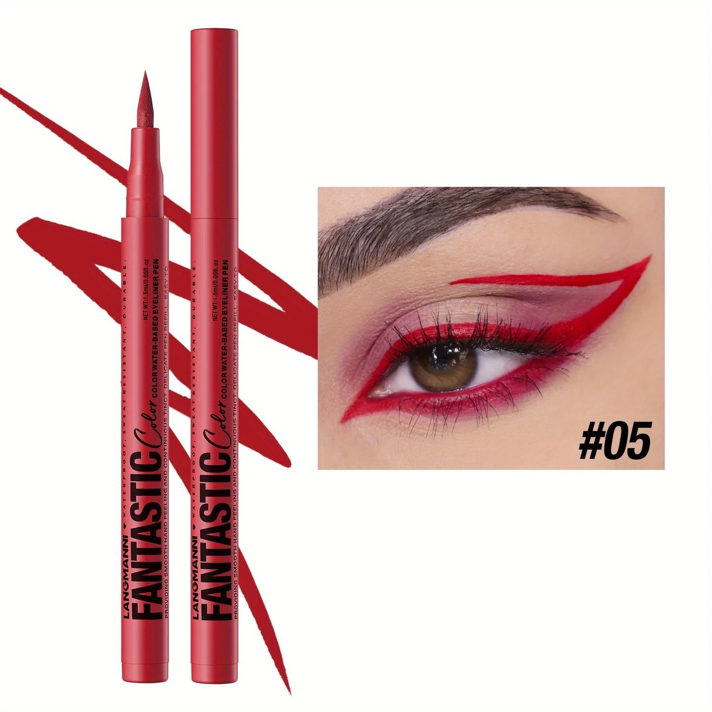 Eyeliner Stylo 1 pc — waterproof, séchage rapide, résistant à l’huile et anti-bavures, longue tenue, ultra-fin