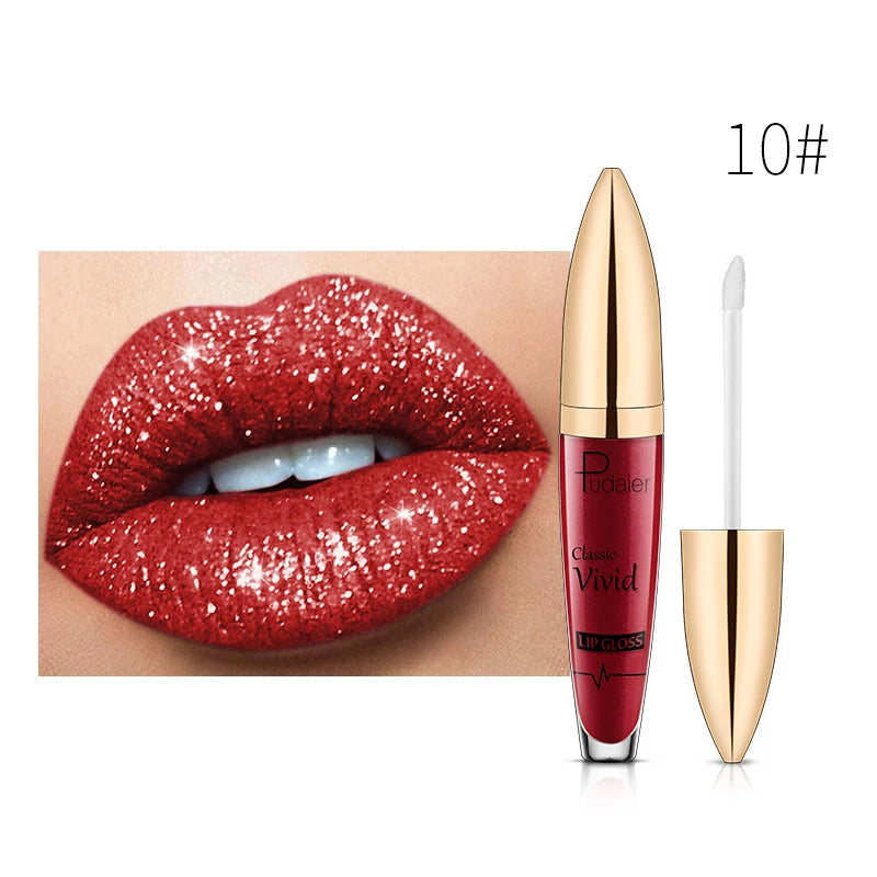 Set 18 Couleurs Gloss à Lèvres Brillant – Rouge à Lèvres Liquide Mat et Pailleté, Longue Tenue, Waterproof, Maquillage des Lèvres