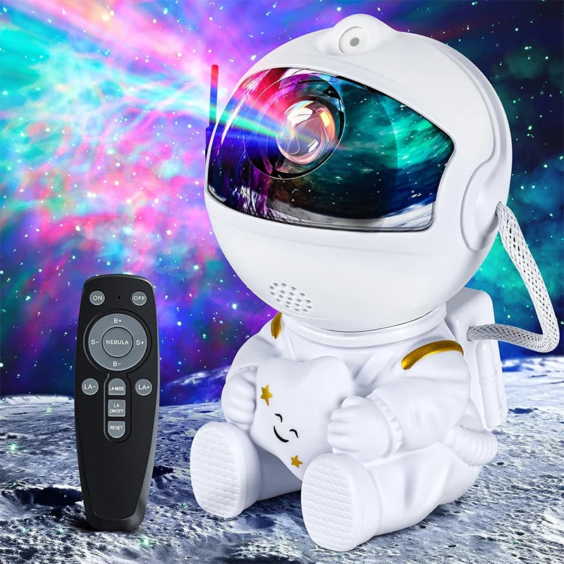 Astronaut Galaxy Projector Night Light – Starry Sky Lamp for Kids' Bedrooms & Space Decor