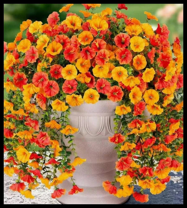 Artificial Morning Glory Flower Vine – Decorative Hanging Floral Garland