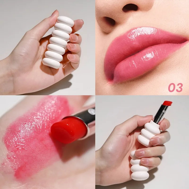 Rouge à lèvres pailleté caméléon — Multi-usage pour lèvres et paupières | Fini nacré violet, rose et métallique | Gloss et rouge à lèvres polyvalent pour maquillage éclatant