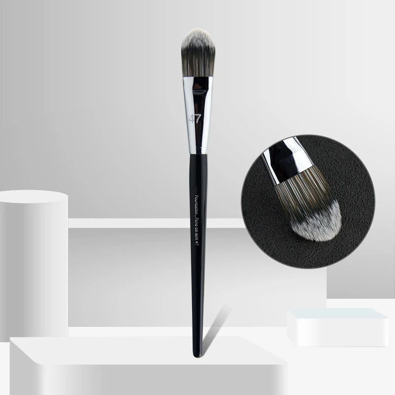 Pinceau de fond de teint professionnel  tête de balai fond de teint liquide ombre correcteur pinceaux femmes visage Base maquillage outils de beauté