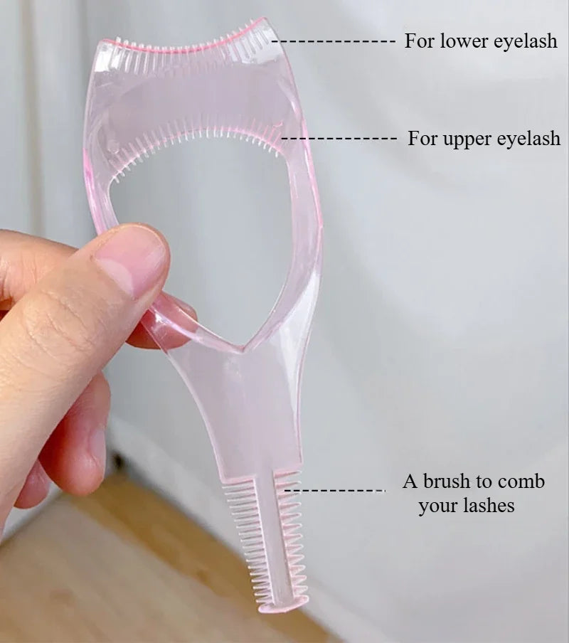 Outil cils 3 en 1 4/2/1 pièces bouclier mascara recourbe-cils applicateur peigne guide maquillage