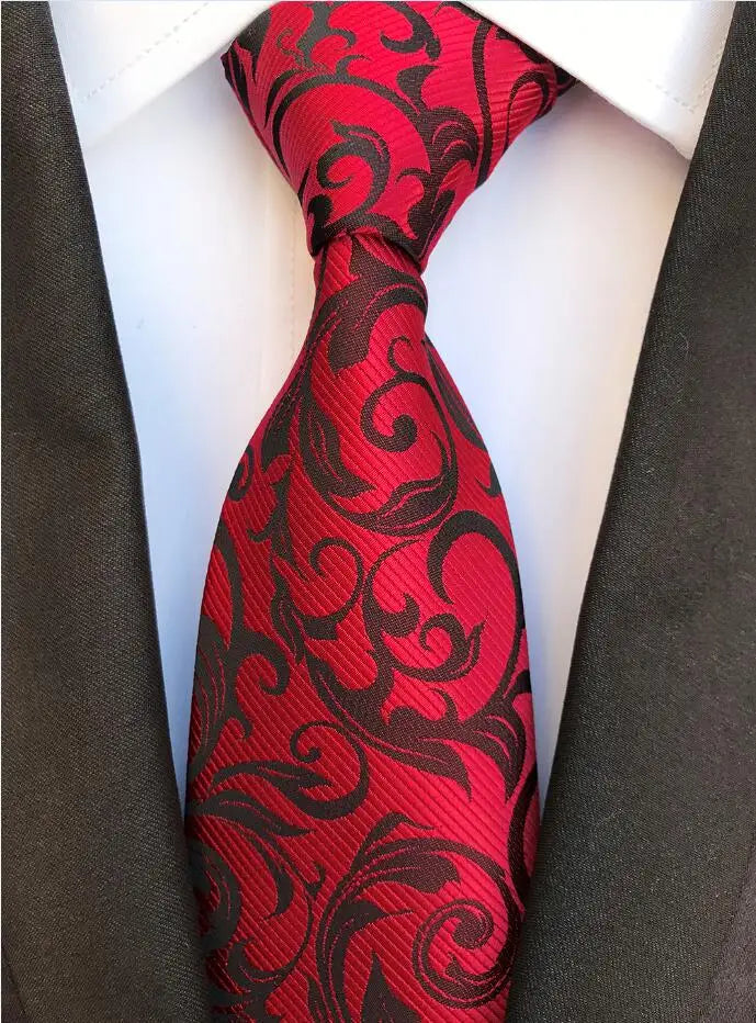 Cravate Homme en Soie 8 cm – Motif Floral Vert et Bleu, Jacquard, pour Costume, Mariage, Fête, Affaires, Cravate Formelle et Cadeau