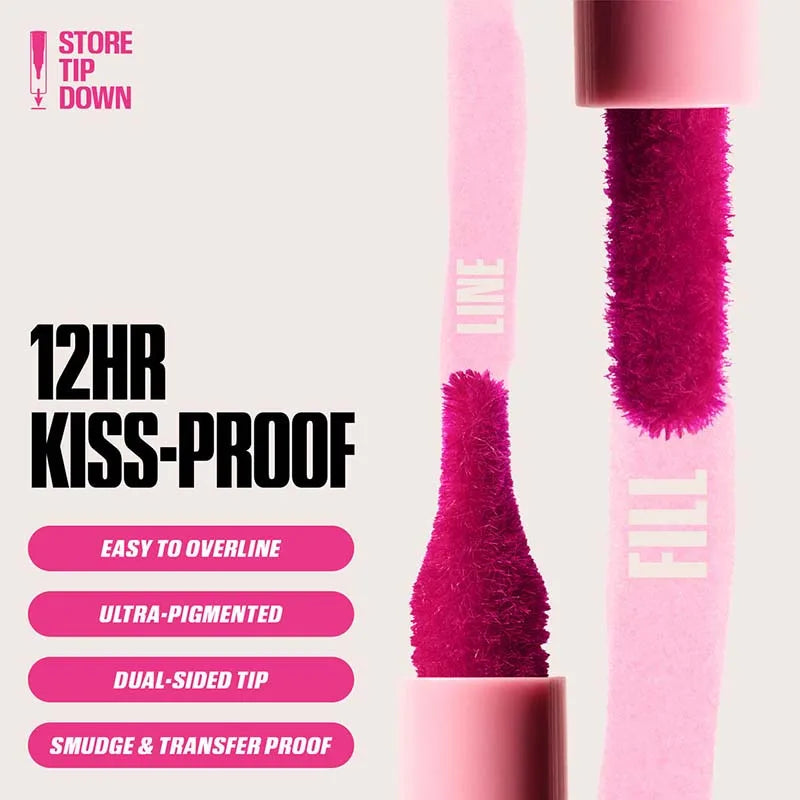 Crayon à Lèvres Velours Marron – Mat, Waterproof, Anti-Transfert, Teintes Nude et Rouge Cerise, Contour des Lèvres, Maquillage pour Femmes