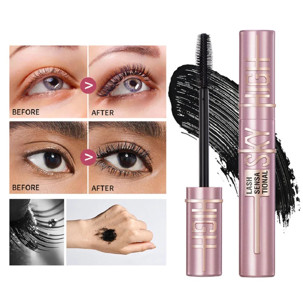 Mascara naturel recourbant longue tenue anti-bavure brosse allongeant cils waterproof séchage rapide