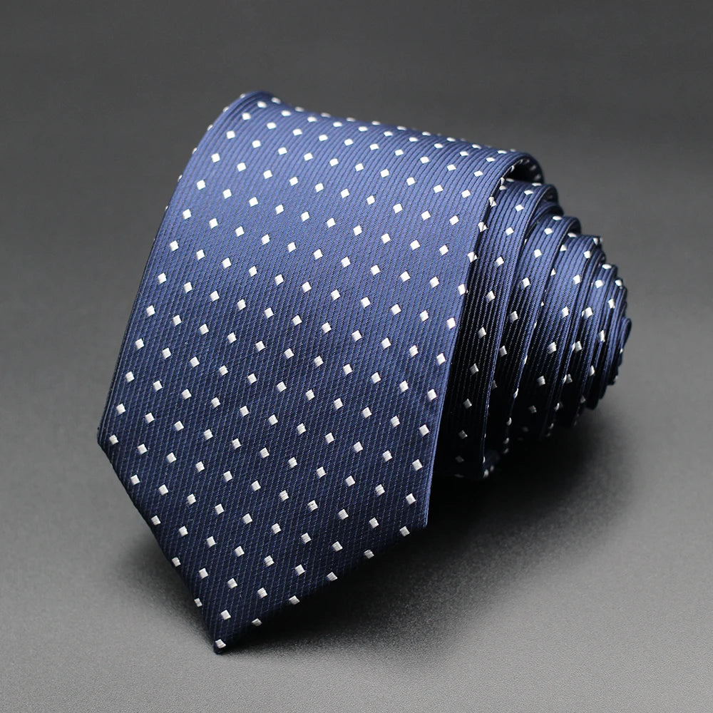 Cravate Homme Fantaisie – Motifs Floraux et Pois en Bleu, Rouge et Jaune, pour Affaires, Mariage et Cadeau Formelle