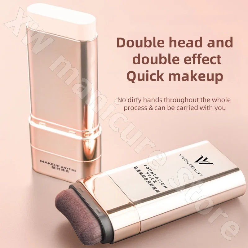 Fond de teint stick double embout – Anti-cernes, illumine la peau, waterproof – Longue tenue, 20 g