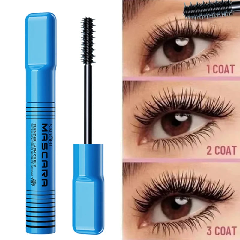 Mascara 5D waterproof allongeant cils noir fibres de soie maquillage femme nouveau coréen