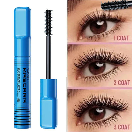 Mascara 5D waterproof allongeant cils noir fibres de soie maquillage femme nouveau coréen