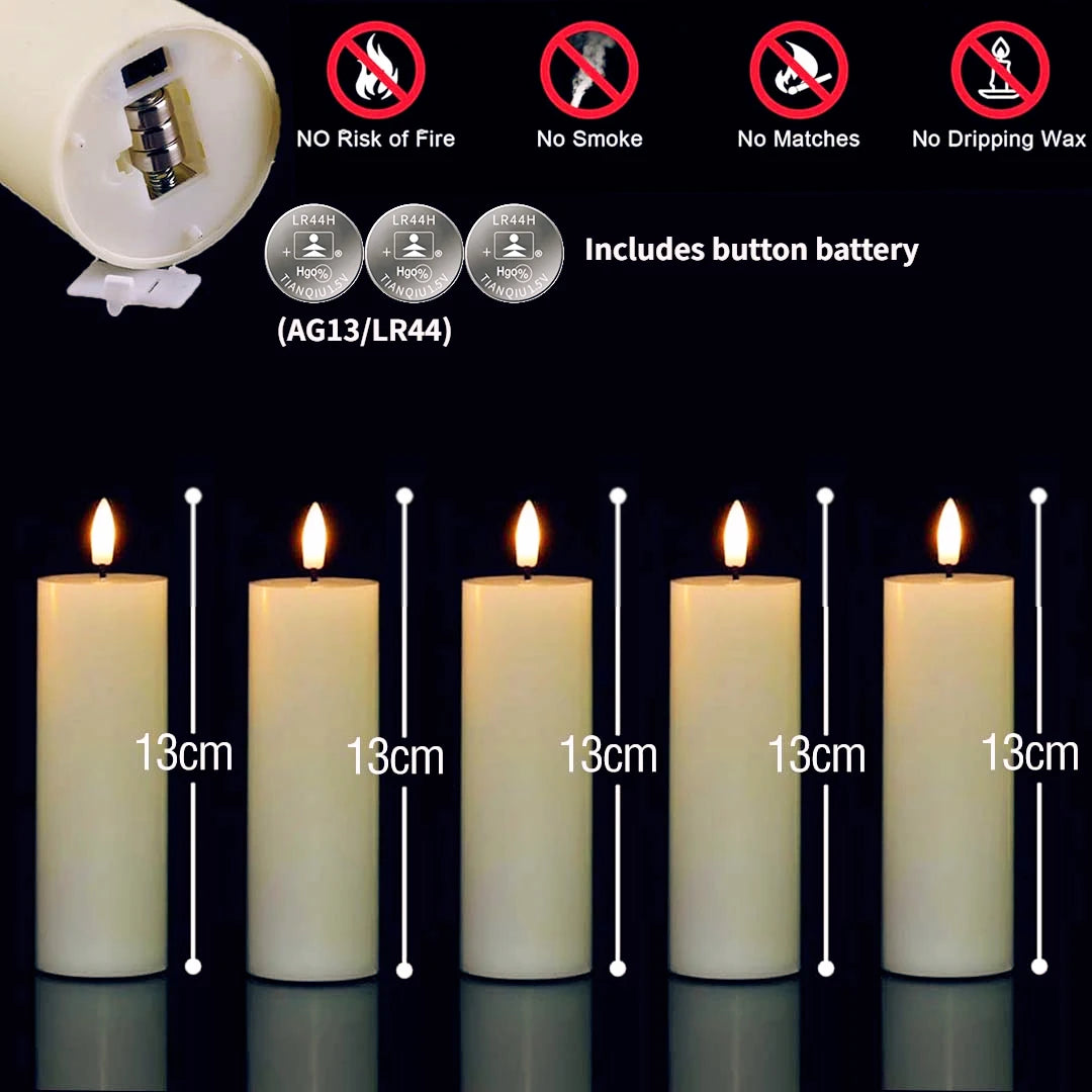LED Flameless Flickering Candles Set (6–120 PCS) – Battery Operated Candles for Weddings & Events