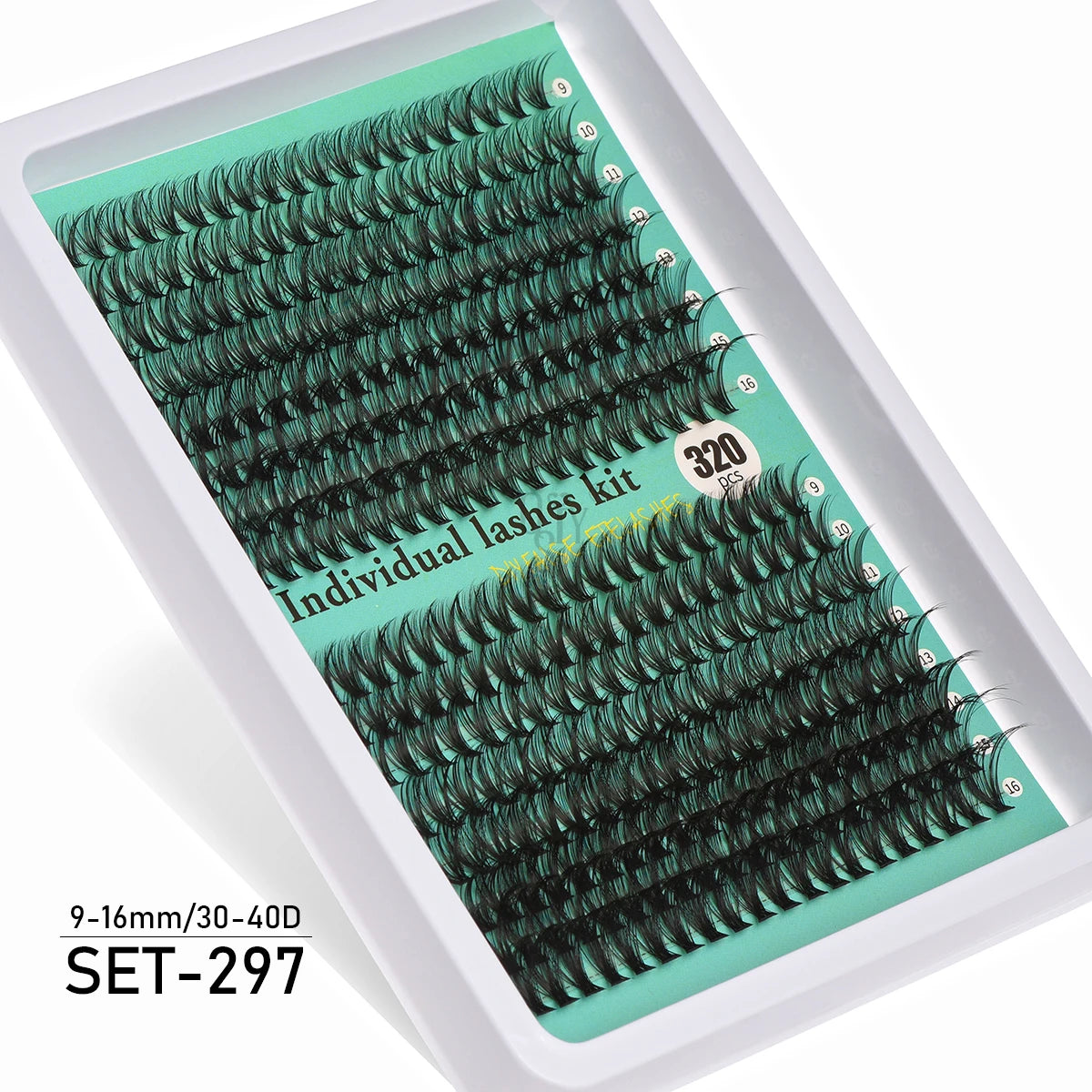 600 pcs Extensions de cils individuels – Grappes épaisses et volumineuses, 30D/100D, longueurs mixtes, DIY – Cils faciles à appliquer et à retirer