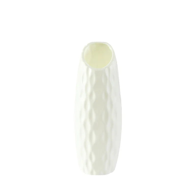 Modern Silver Plastic Vase – Elegant Decorative Flower Vase for Home & Office