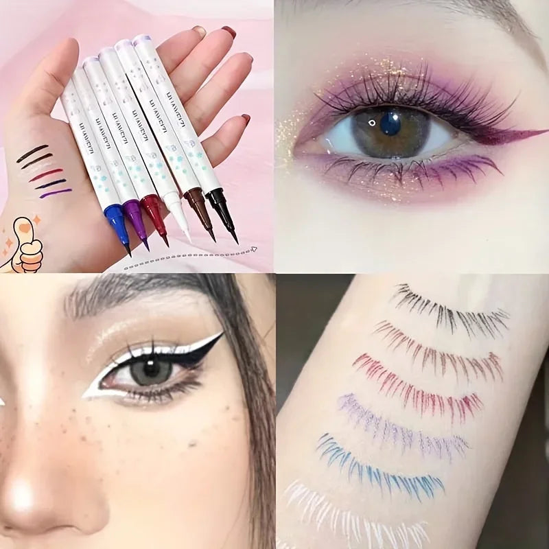 Stylo Eyeliner Liquide Blanc, Crayon Ver à Soie, Éclaircir les Coins des Yeux, Pigment Ultra-Mince, Imperméable, Fard à Paupières Lisse, 256