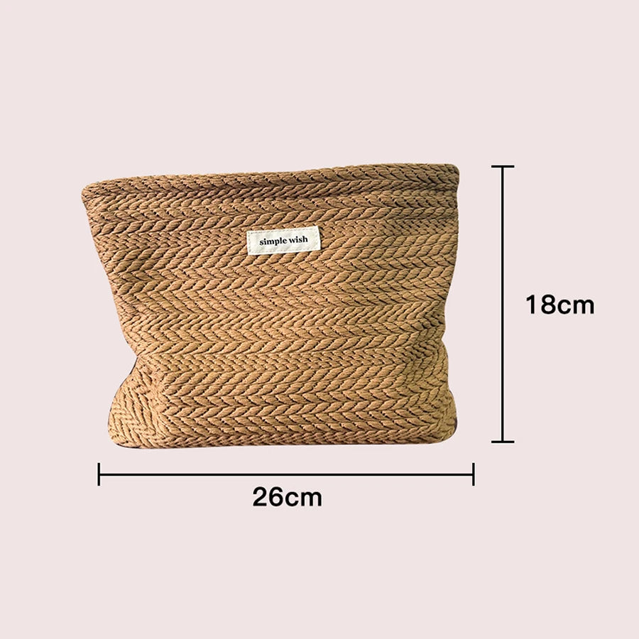 Woven Cosmetic Travel Bag