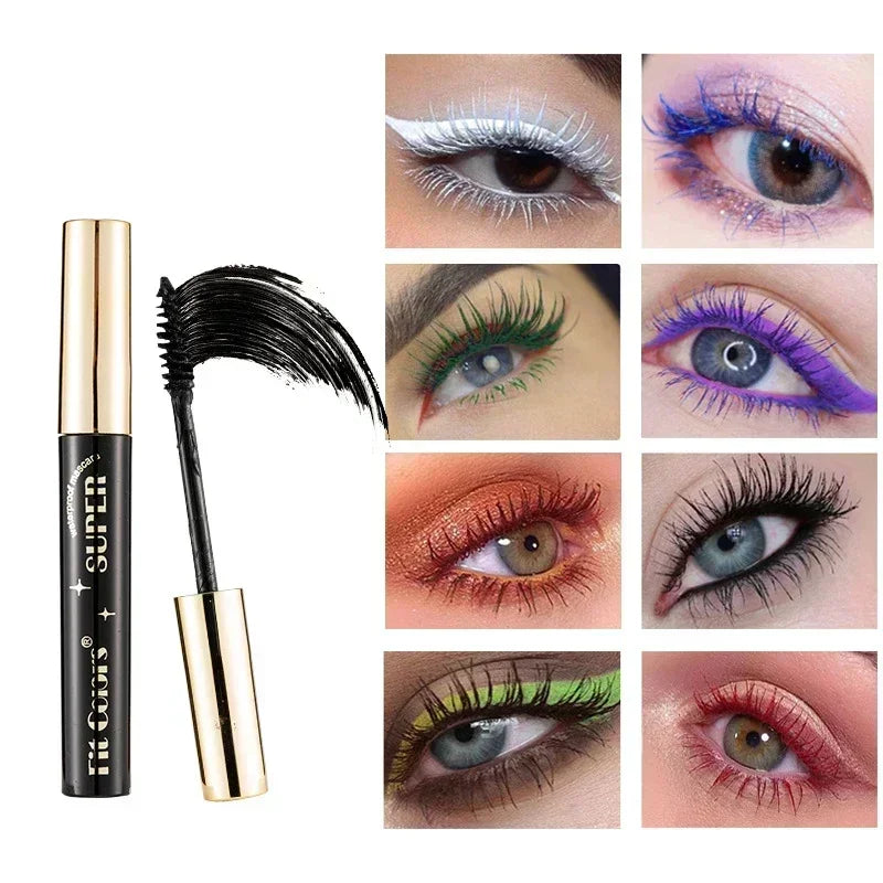 Mascara fibres de soie 5D – Mascara coloré waterproof, 14 teintes, effet 3D, allonge et épaissit les cils, extension de cils, cosmétique pour les yeux