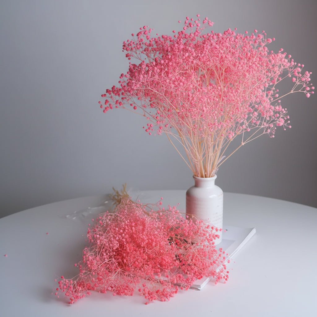 Natural Preserved Dried Baby’s Breath Flowers – Decorative Gypsophila Bouquet