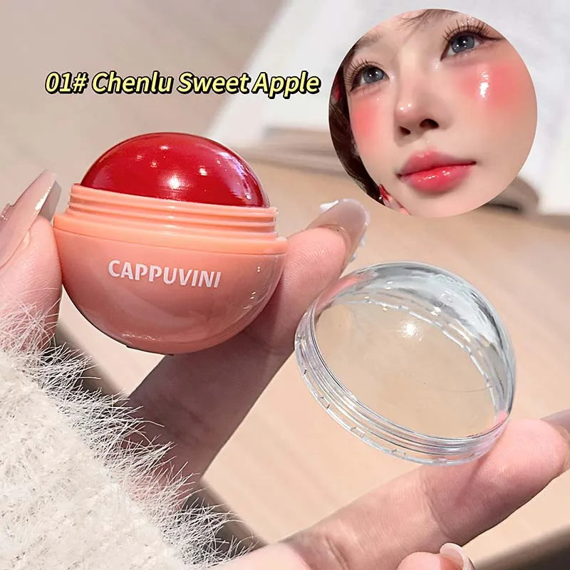 Blush Boule Dewy Juicy — Couleur Fruité pour Joues, Teint Rosé Naturel, Portable, Maquillage Éclat Sain