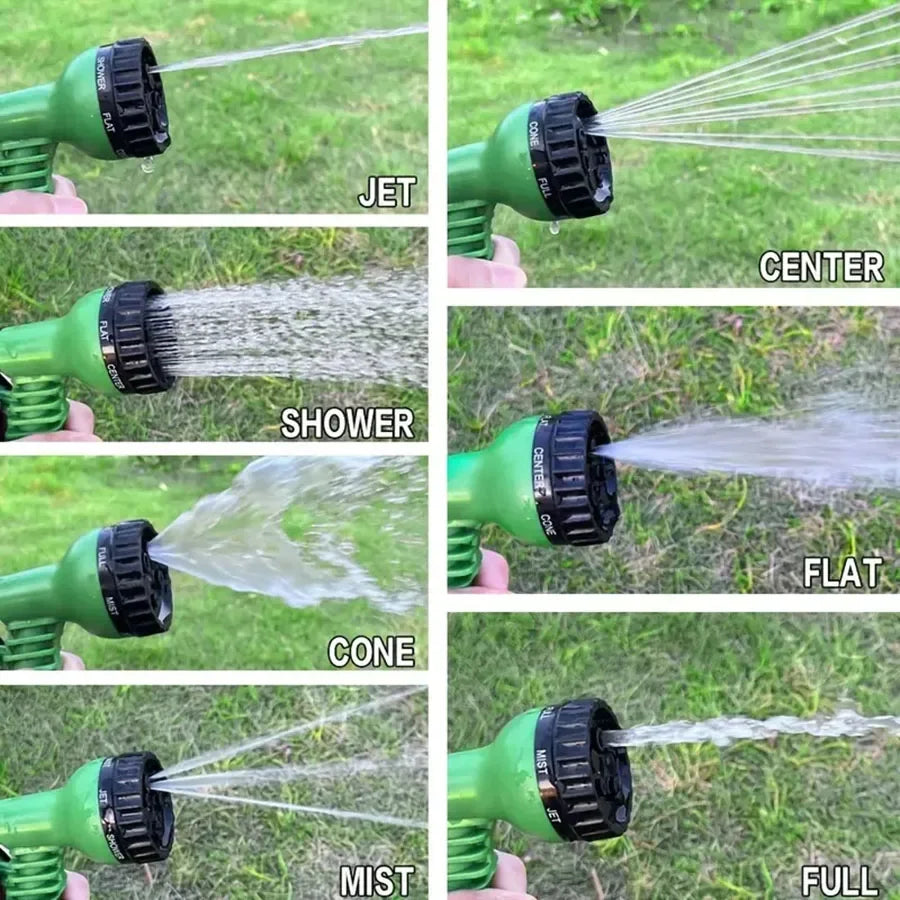 Expandable Magic Garden Hose – Flexible Water Hose with 7-Function Spray Gun