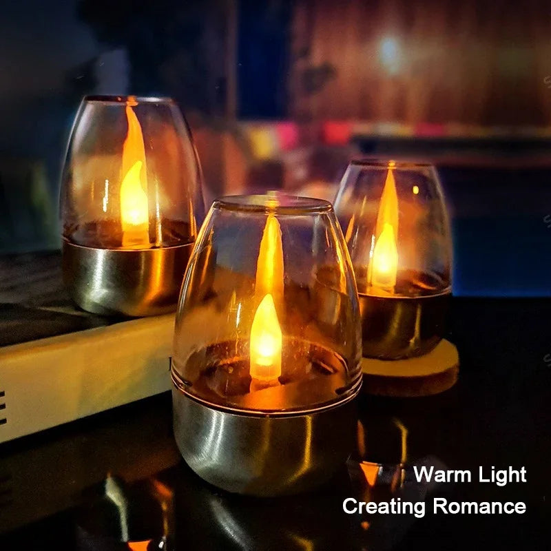 Solar LED Flameless Candles – Waterproof Outdoor Candle Lights for Garden & Wedding Decor