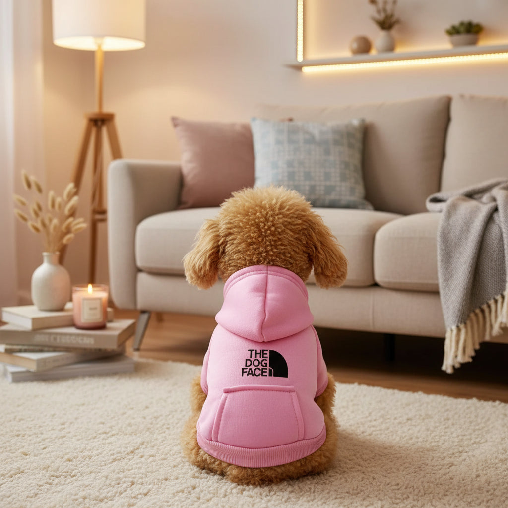 Pet Sweater with Denim Pocket – Warm Autumn & Winter Outfit for Dogs & Cats