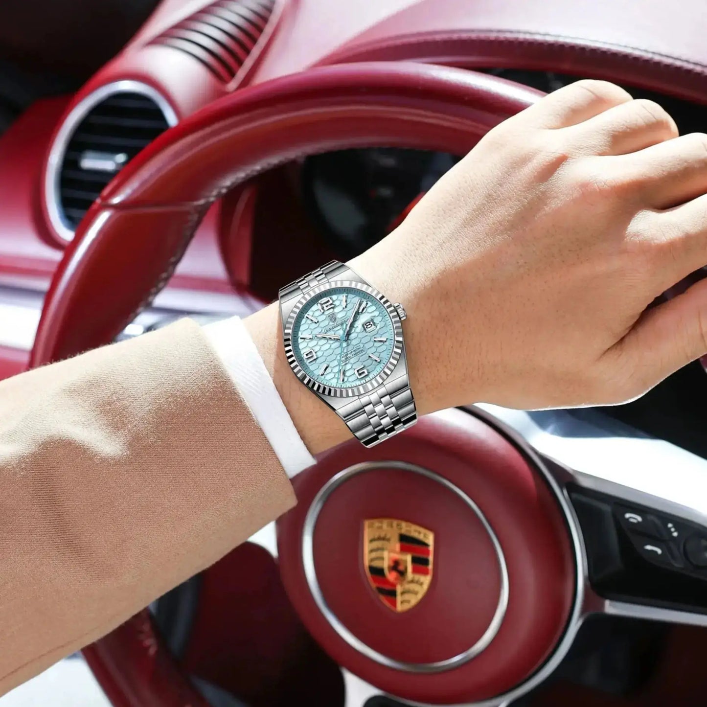 Haute qualité Original hommes horloge étanche lumineux Date luxe homme montre en acier inoxydable Quartz hommes montres mâle + boîte