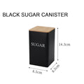 Metal Coffee Bean Storage Jar with Bamboo Lid – Tea, Coffee & Sugar Container