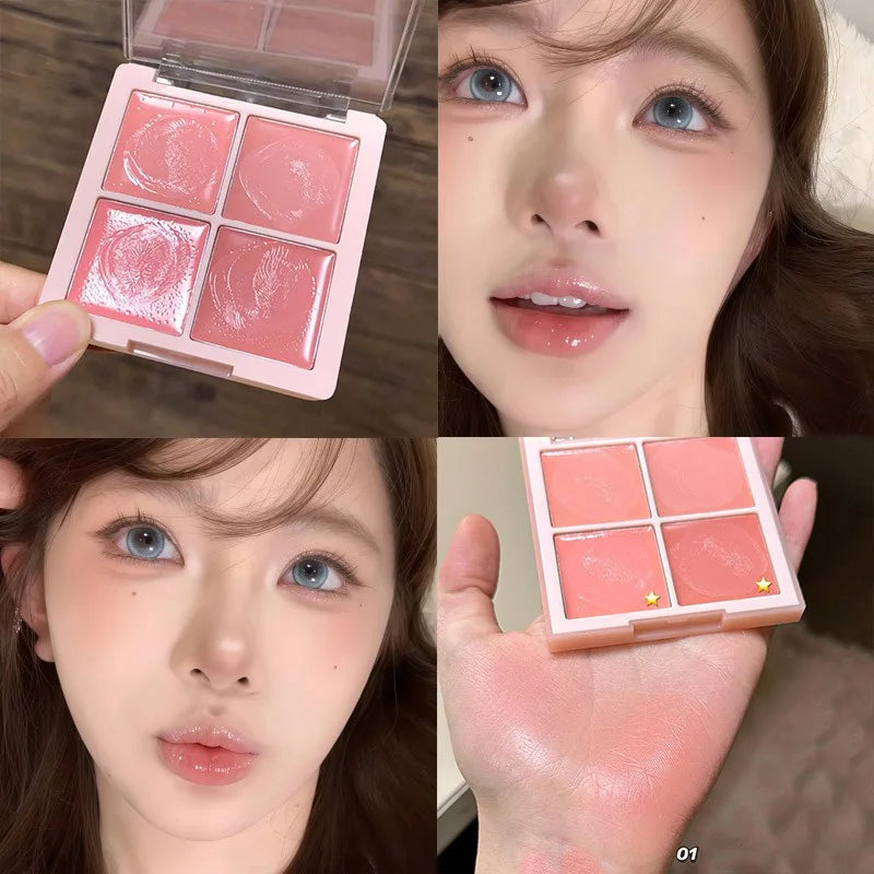Blush crème multi-usage – Waterproof et hydratant, effet highlighter – Pour joues et yeux, texture crémeuse, teinte pêche éclatante, contour et maquillage