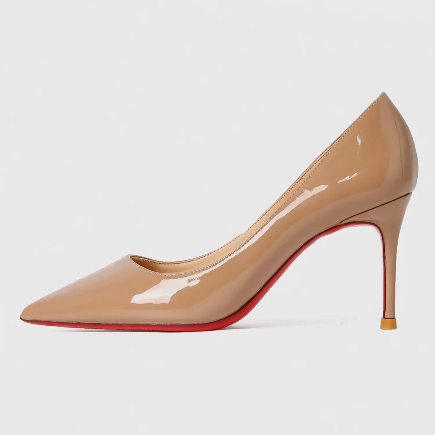 « Escarpins Femme 2025 – Talon 12 cm, Cuir Rouge, Pointus »