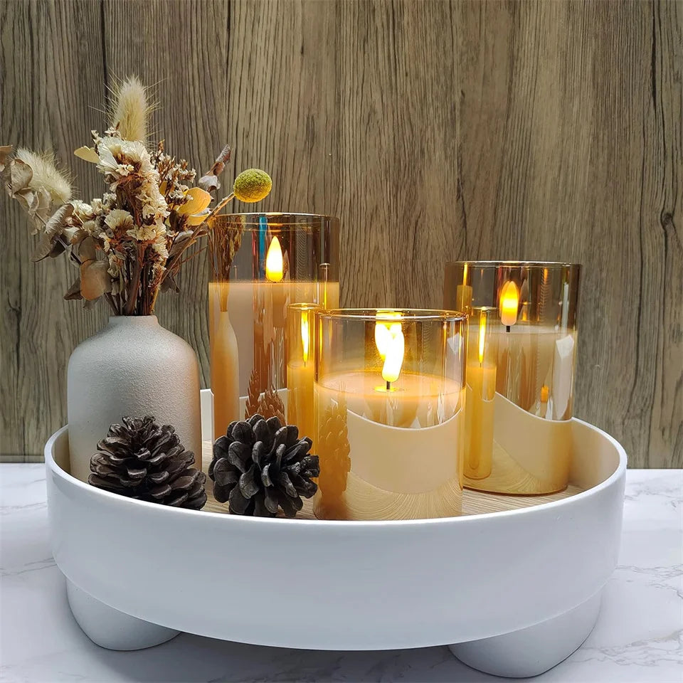 LED Flameless Wax Candles with Remote & Timer – Realistic Flickering Candles for Home Decor